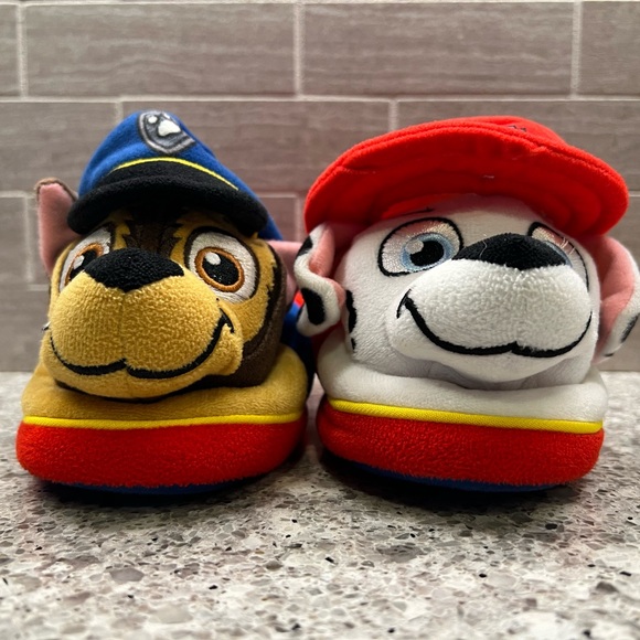 Kids Darling Paw Patrol Soft‎ Plush Slip on Slippers-Size 11/12 - Picture 1 of 4